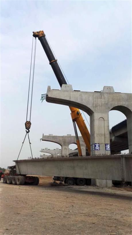 中原大桥35米厢梁架接