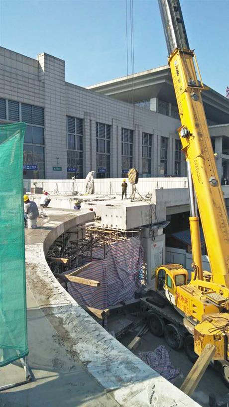 龙门高铁站匝道拆除案例