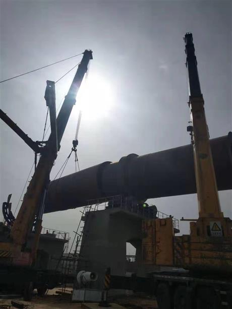 500吨260吨配合回转窑安装